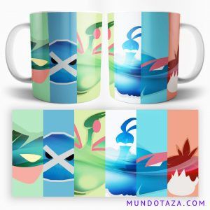Taza Pokemons forma acuarela