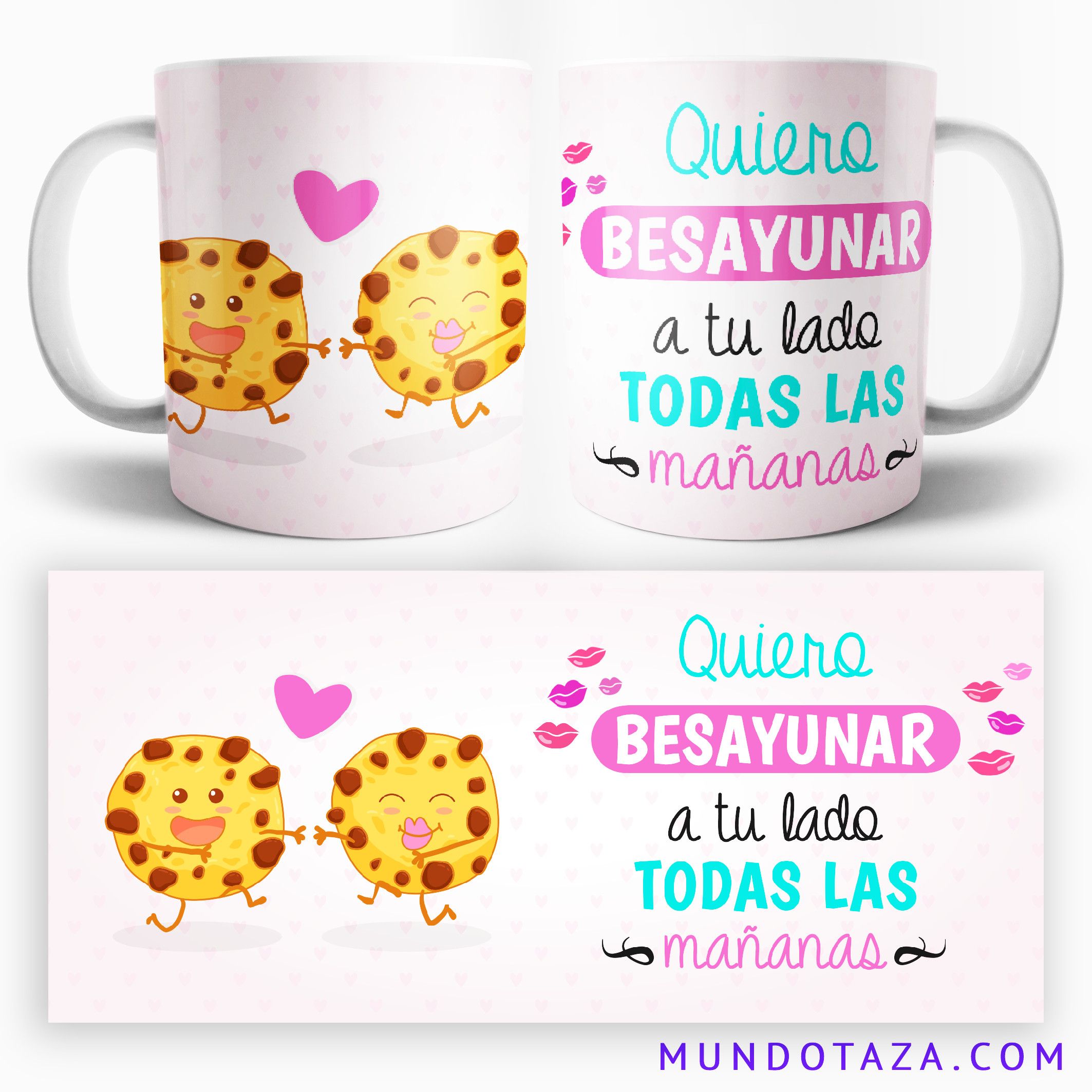 Taza San Valentín "Besayunar a tu lado"