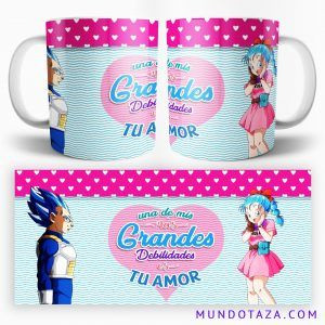 Taza Vegeta y Bulma San Valentín