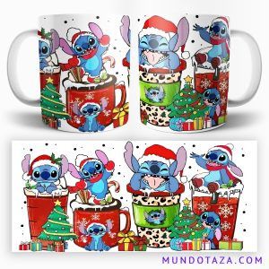 Taza Stitch Navideño
