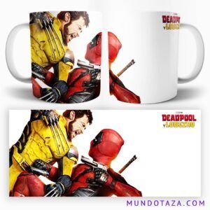 Taza Deadpool y Lobezno pelea