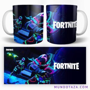 Taza Fornite Fondo Oscuro