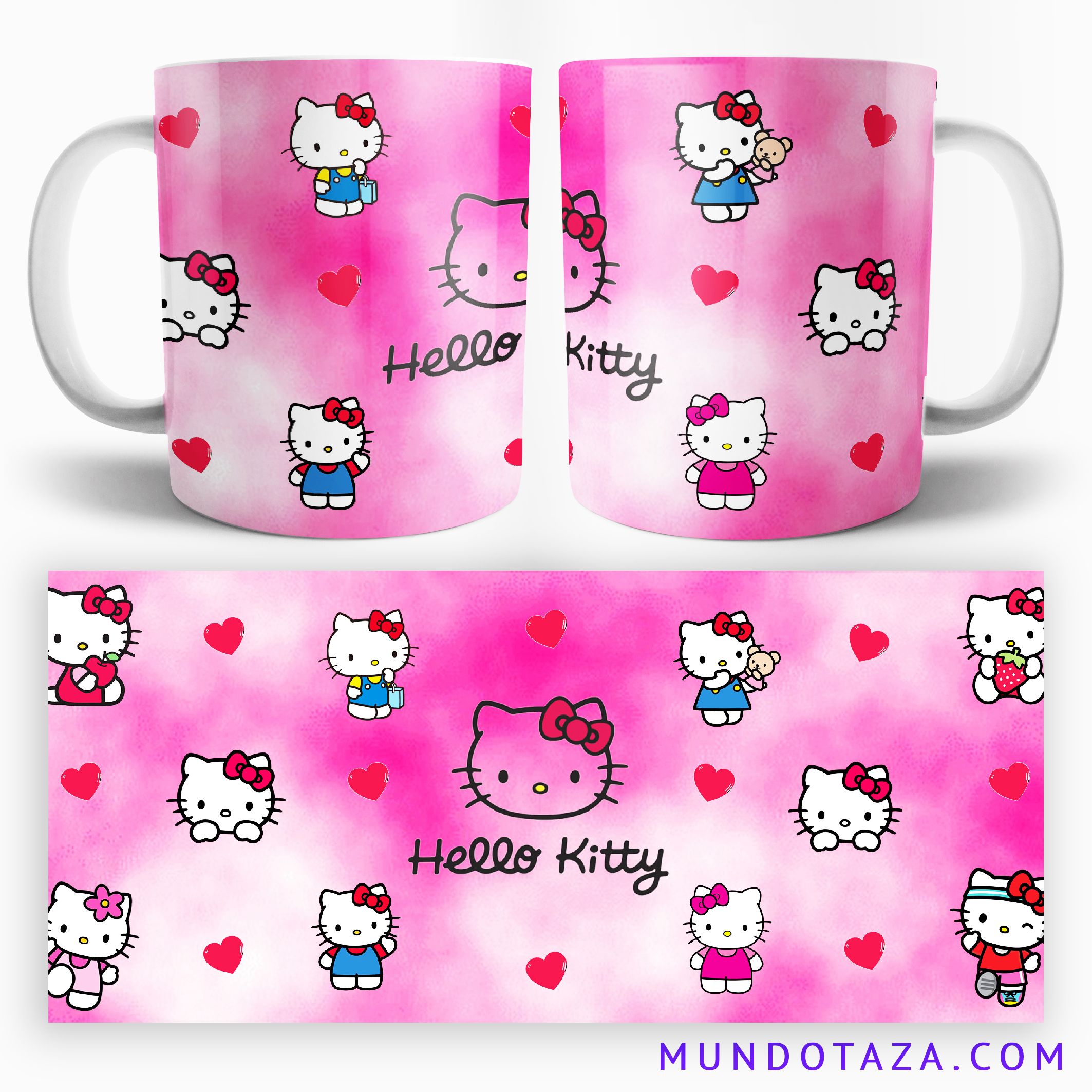 Taza Hello Kitty Corazones
