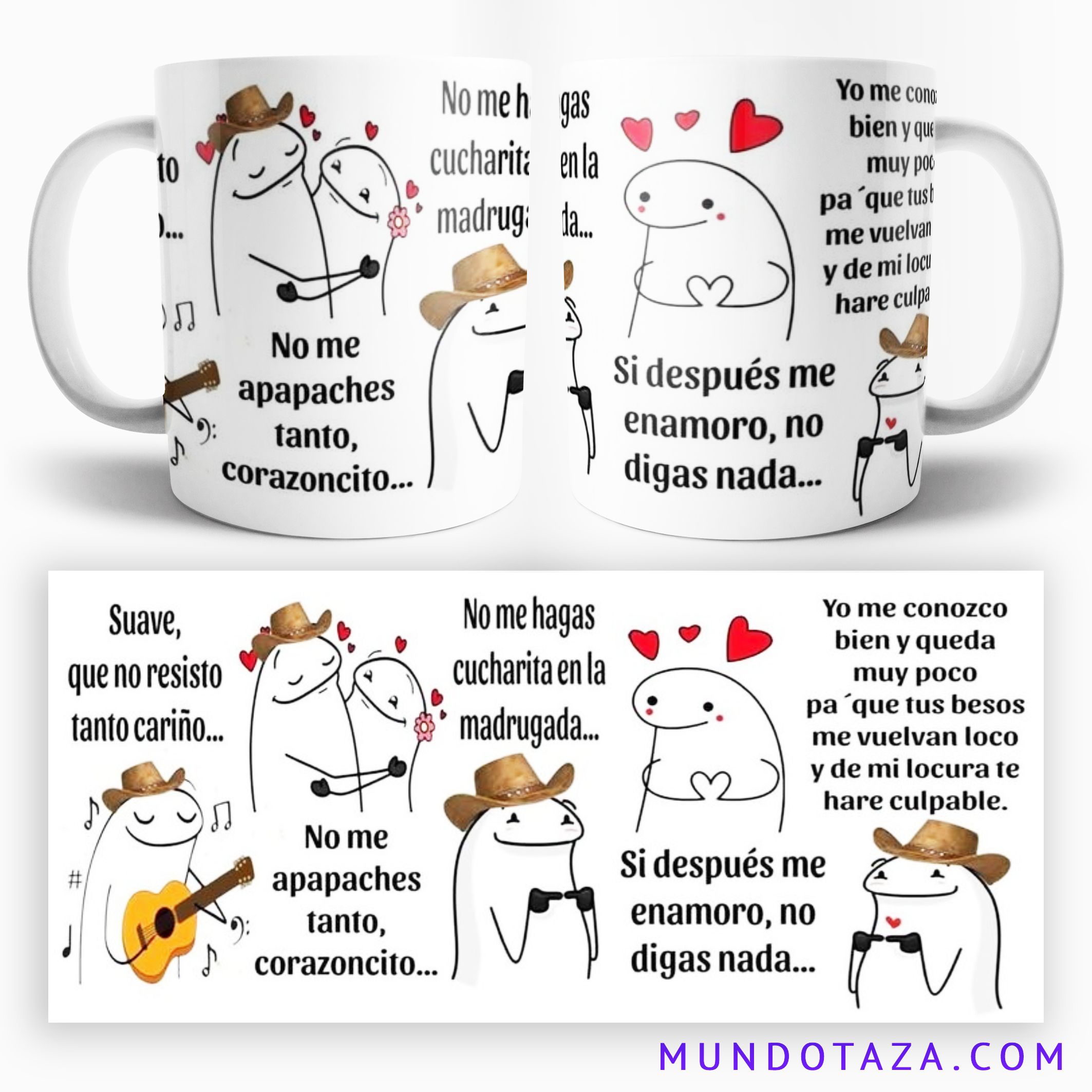 Taza Canción Coqueta de Heredero con Florks
